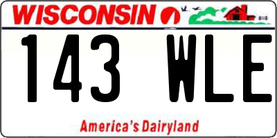 WI license plate 143WLE