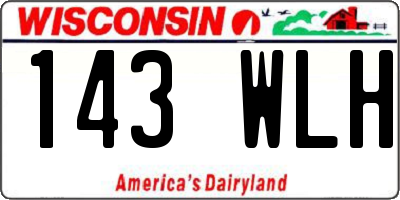 WI license plate 143WLH