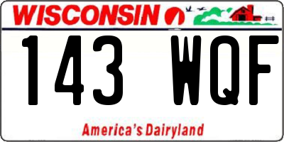 WI license plate 143WQF