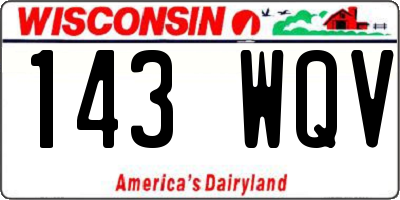 WI license plate 143WQV
