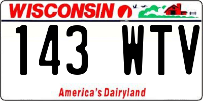 WI license plate 143WTV