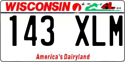 WI license plate 143XLM