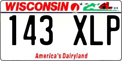 WI license plate 143XLP