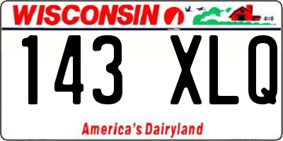 WI license plate 143XLQ