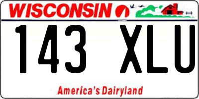 WI license plate 143XLU