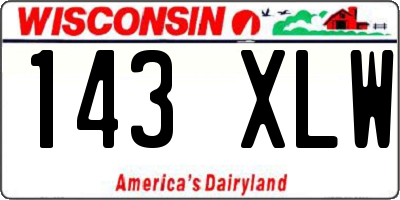 WI license plate 143XLW