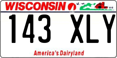 WI license plate 143XLY