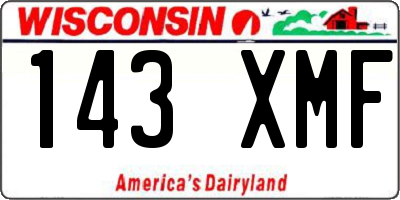 WI license plate 143XMF