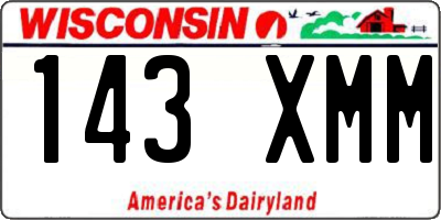 WI license plate 143XMM