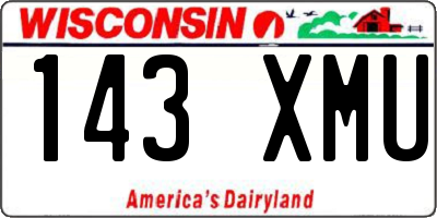 WI license plate 143XMU