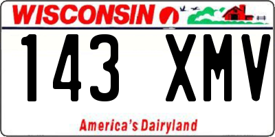 WI license plate 143XMV