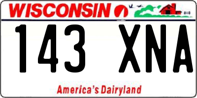 WI license plate 143XNA
