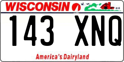 WI license plate 143XNQ