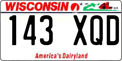WI license plate 143XQD