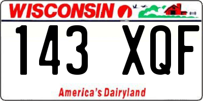 WI license plate 143XQF