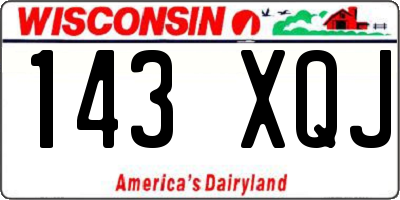 WI license plate 143XQJ