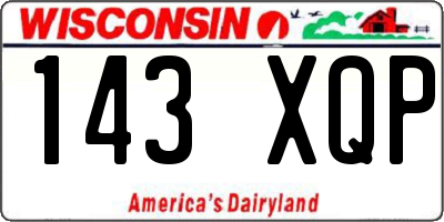 WI license plate 143XQP