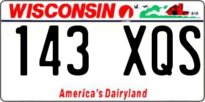 WI license plate 143XQS
