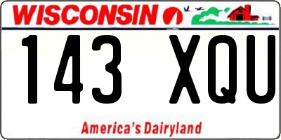 WI license plate 143XQU