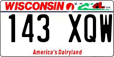 WI license plate 143XQW
