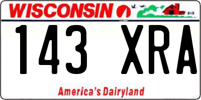 WI license plate 143XRA