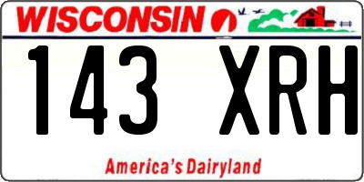 WI license plate 143XRH