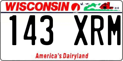 WI license plate 143XRM