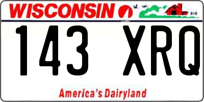 WI license plate 143XRQ