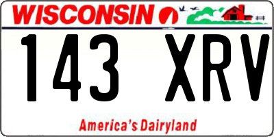 WI license plate 143XRV