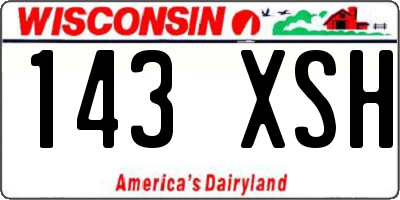 WI license plate 143XSH