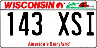 WI license plate 143XSI