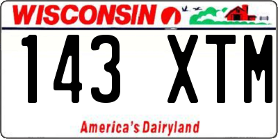 WI license plate 143XTM
