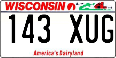 WI license plate 143XUG