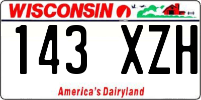 WI license plate 143XZH