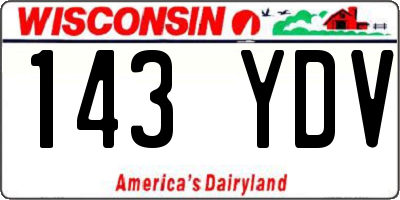 WI license plate 143YDV