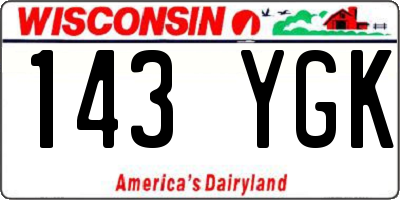 WI license plate 143YGK