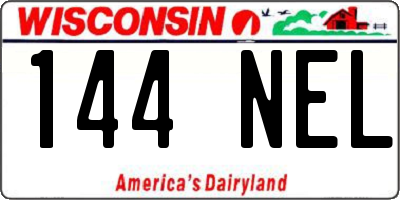 WI license plate 144NEL
