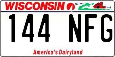 WI license plate 144NFG
