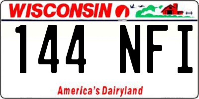 WI license plate 144NFI