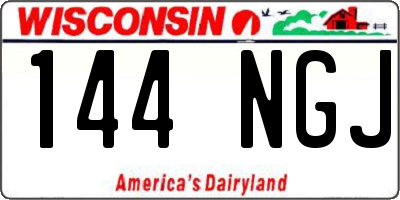 WI license plate 144NGJ