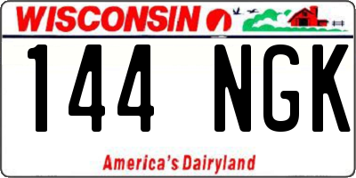 WI license plate 144NGK