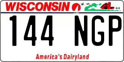 WI license plate 144NGP