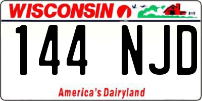 WI license plate 144NJD