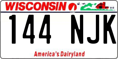 WI license plate 144NJK