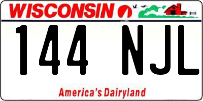 WI license plate 144NJL