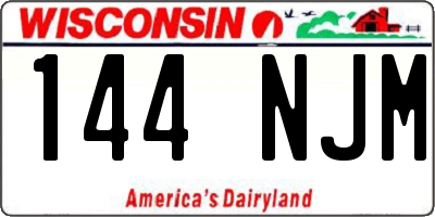 WI license plate 144NJM