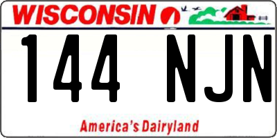 WI license plate 144NJN