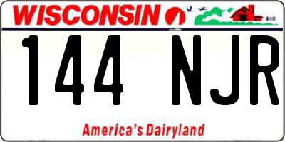 WI license plate 144NJR