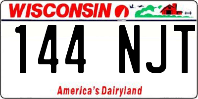 WI license plate 144NJT