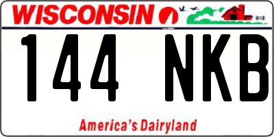 WI license plate 144NKB